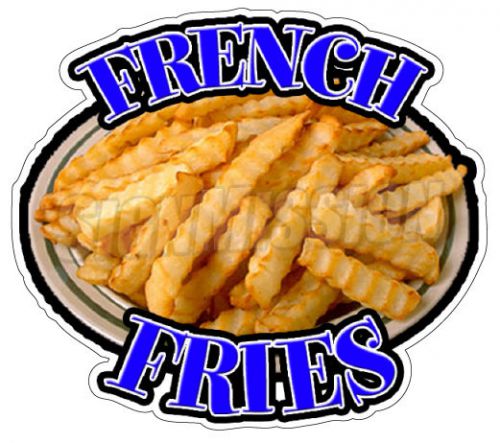 FRENCH FRIES Concession Decal menu sign fry cart trailer stand sticker