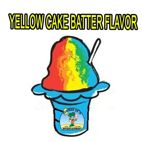 YELLOW CAKE BATTER MIX Snow CONE/SHAVED ICE Flavor QUART #1 CONCESSION SUPPLIES