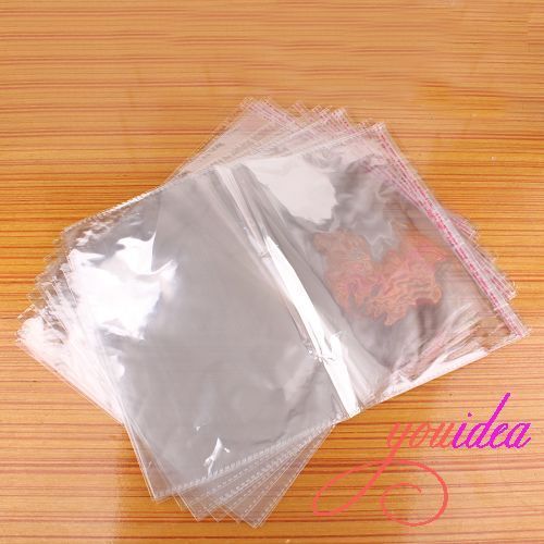 250Pcs F&amp;P Wholesale Clear Self Adhesive Seal Plastic Pack Bags 22x29cm D131
