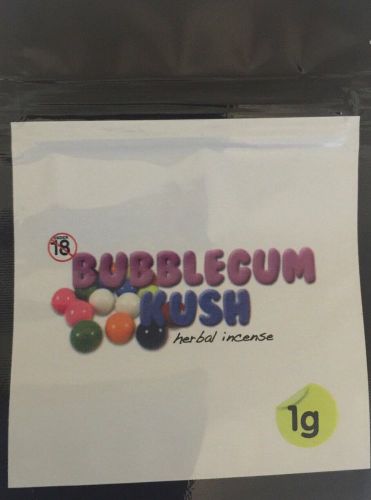 100 Bubble Kush 1gEMPTY** mylar ziplock bags (good for crafts incense jewelry)