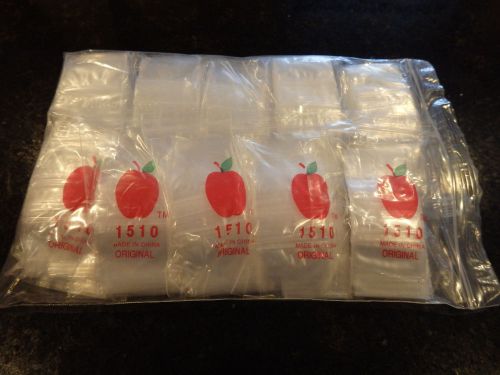 1510 Apple 1000 Mini Ziplock Bag Bags Baggies Tiny Plastic Jewelry Coin Dime