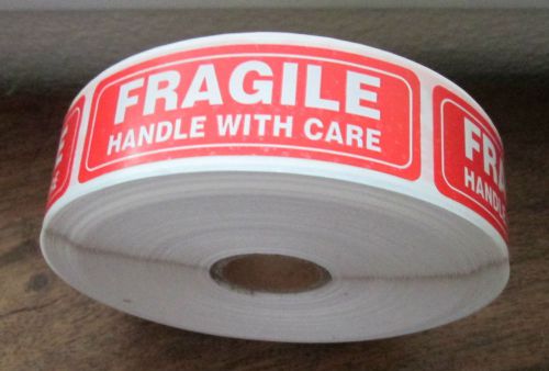 Lot of 60 &#034;FRAGILE&#034;  LABELS 1&#034;X 3&#034;  WITH FREE SHIPPING!