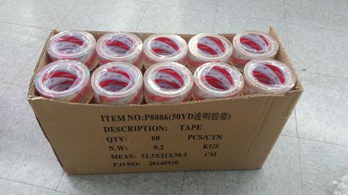 60 Rolls Strong Carton Sealing Clear Shipping Box Tape - 2&#034; x 50 Yards P8086