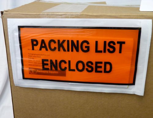 1000 5 1/2 x 10 Packing List Slip Enclosed Stickers 5.5&#034; x 10&#034; Full Face