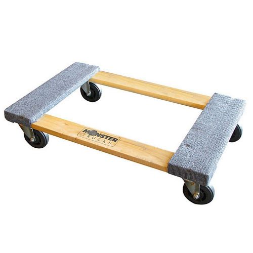 Carpeted wood 4-wheel moving dolly for sale