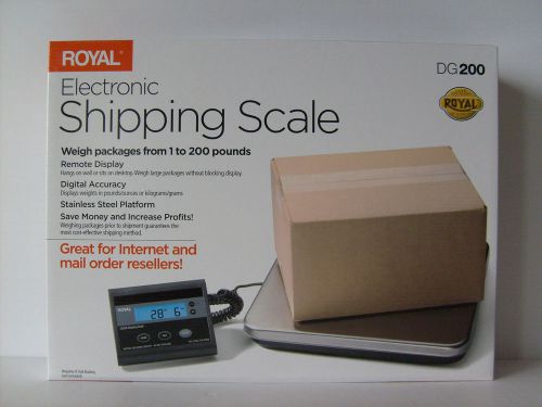 Royal dg200 electronic shipping scale weigh packages 200 pounds capacity new ? for sale
