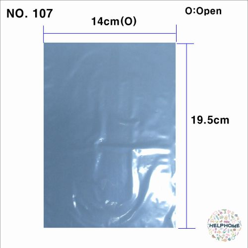 60 Pcs Transparent Shrink Film Wrap Heat Seal Packing 14cm(O) X 19.5cm NO.107