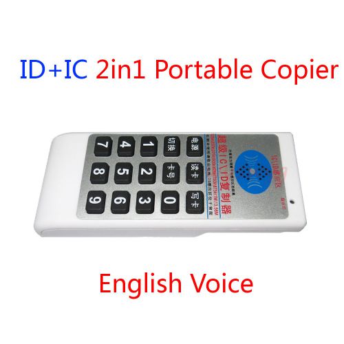 English Voice 125KHz RFID EM + 13.56MHZ IC MF1 2in1 UID Duplicator Copier Writer