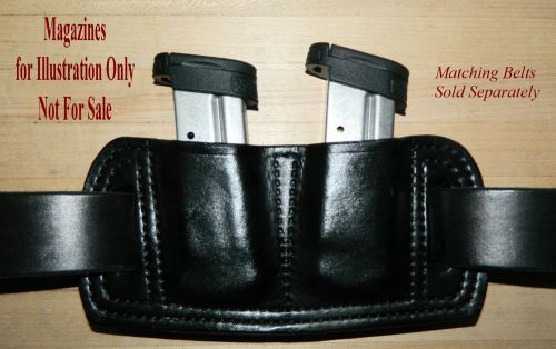 MAG POUCH  40 cal/ 9mm Staggered Stack magazine  S&amp;W  M&amp;P Shield Heavy Leather