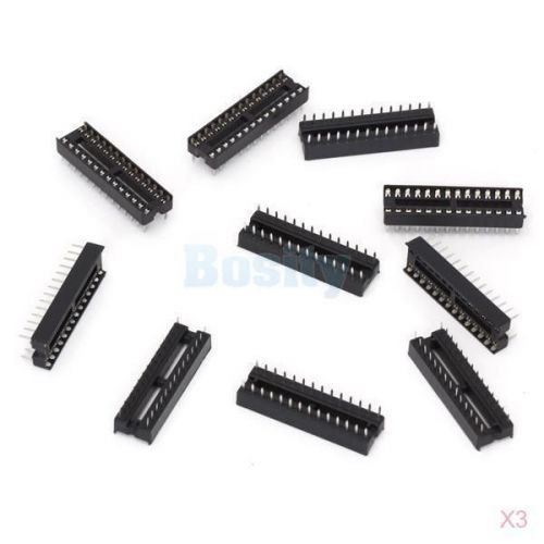 3x 10pcs 28 pin pitch 2.54mm dip ic sockets adaptor solder board type socket for sale