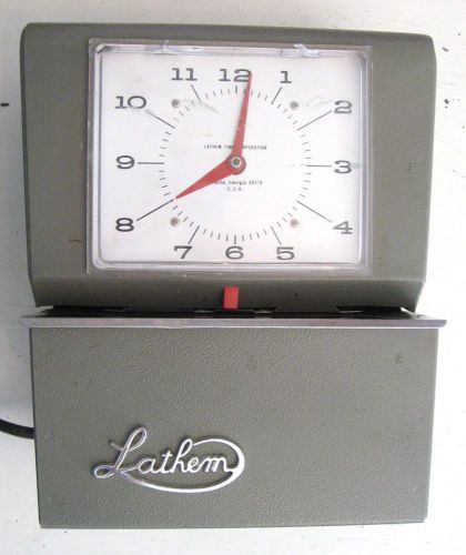 Vintage lathem heavy duty employee time clock for sale