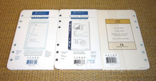 Compact Size | *NEW* Lined/Blank Pages (x3) FRANKLIN COVEY Planner/Binder Sheets