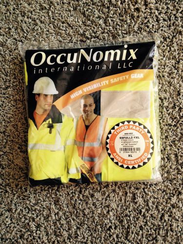 OccuNomix Hi-Viz Yellow Safety Vest ~ Size XL