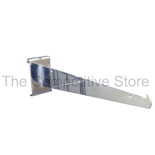12&#034; chrome gridwall knife shelf brackets w/ lip - 48 pcs - fits all grid panels for sale