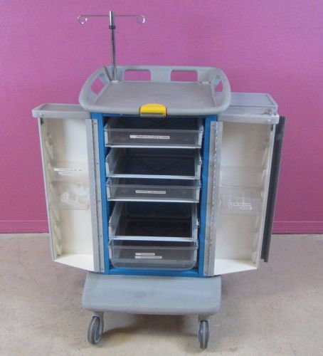 Waterloo ER2000 Emergency Crash Cart Medical Surgical Cabinet Supply Stand Doors