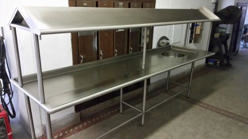 Stainless Steel Dish Table with Rack Shelf