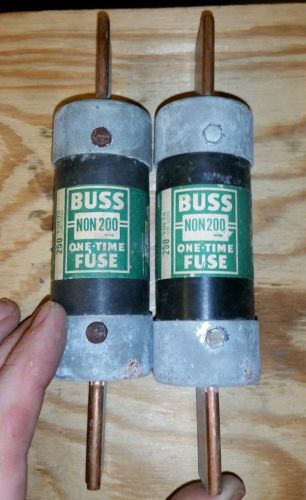 Lot of 2 - BUSS NON 200 amp Bussmann 250 Volts Fuse fuses