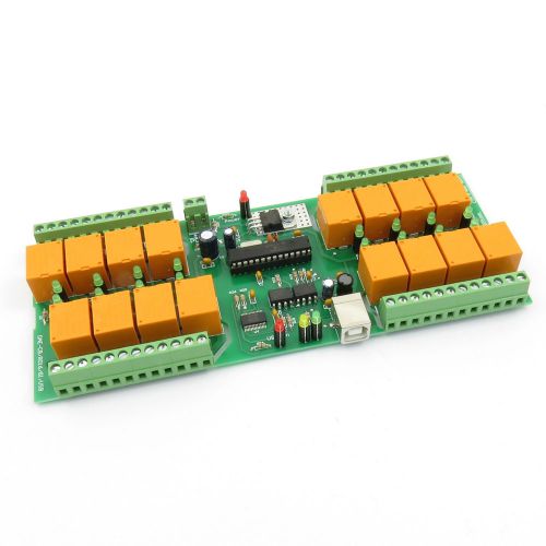 USB 16 Channel Relay (JQC-3FC/T73) Module,Board for Home Automation - 12V