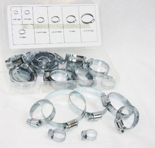 Zinc-plated hose clamps clamp assortment gear - 34-pc. set for sale