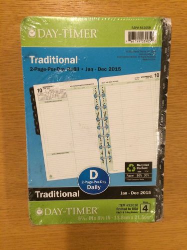 Daytimer classic desk-size daily refill 2015, 5.5 x 8.5 inches page size 92010 for sale