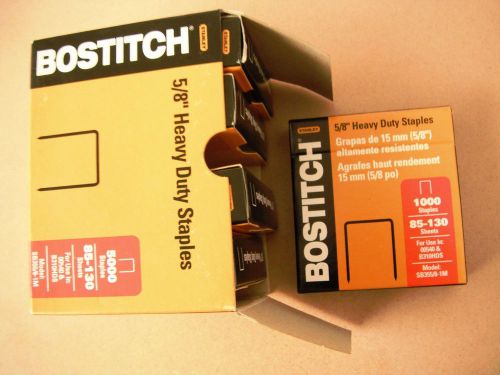 NEW Stanley Bostitch Heavy Duty 5/8&#034; Staples 5,000 Fits Most Heavy Duty Staplers