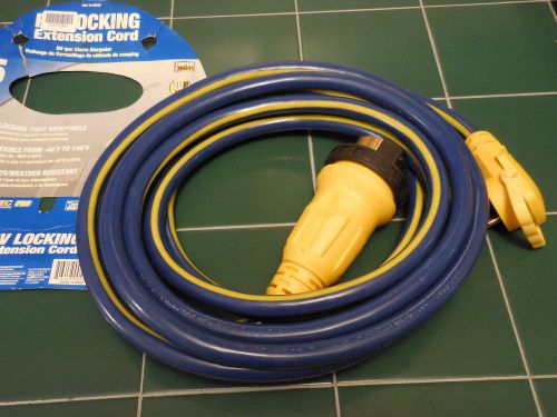 New voltec 16-00588 rv locking extension cord 30p x 50r 10/3 x 25&#039; stw 60c 600v for sale