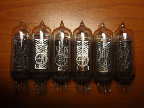 Lot of 6 pcs IN-14 Russian Nixie Tubes for Clock Used Tested