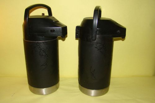 2 Aladdin Black Stainless Steel Airpot - 1.9 Liter