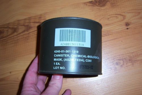 Two (2) C2A1 Filter Canisters for M40 gas masks (sealed)