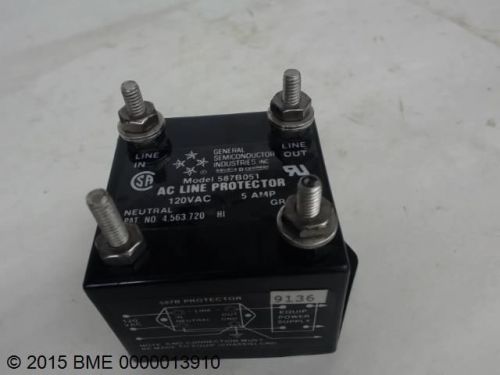 GENERAL SEMICONDUCTOR INDUSTRIES 587B051 AC LINE PROTECTOR ---- 120VAC --- 5 AMP
