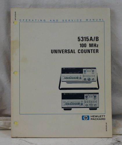 HP 5315A / B Universal Counter Operating &amp; Service Manual Agilent