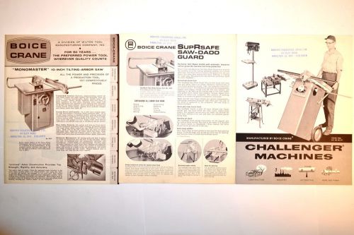 Boice crane brochure bc-205 &amp; bc-206 challenger machine power tool catalog rr819 for sale