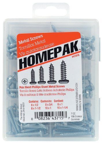 Homepak 41815 pan head phillips sheet metal screws for sale