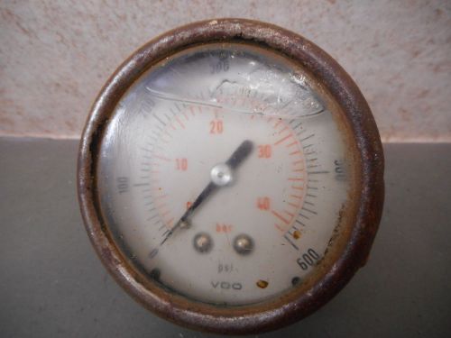 2 3/8&#034; vdo 0-600 psi pressure gauge, glyceric filled, industrial, works for sale