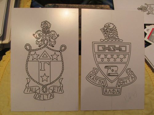 Engraving Templates College Sorority Delta Gamma &amp; Kappa Alpha Theta Crests