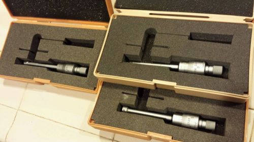 MITUTOYO HOLTEST INTERNAL MICROMETER LOT OF 3  ,   .275&#034; TO .500&#034;