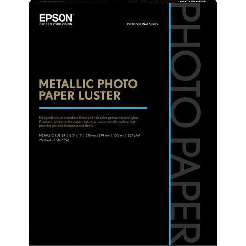 Epson S045598 Metallic Photo Paper Luster 17&#034; x 22&#034; 25 Sheets