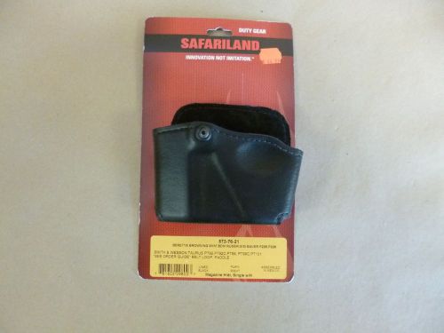 Safariland 573 Plain Black Open Top Paddle Magazine Holder &amp; Handcuff Pouch (RH)