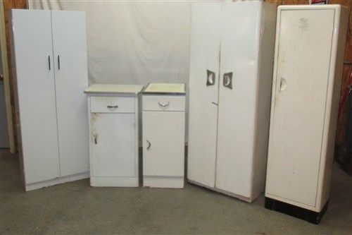 5 Metal Cabinet Mid Century Wardrobe Dental Pantry Cupboard Kitchen Sink Base e