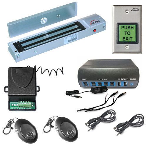 FPC-5213-VS Battery Backup 1 Door Access Control 600lbs Electromagnetic lock kit