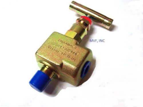Needle valve 90° angle 1/4&#034; male npt x 1/4&#034; female npt 10,000 psi steel &lt;468in03 for sale