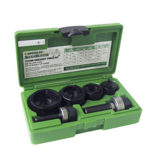 Greenlee 735BB Manual Knockout Punch Kit for Conduit Size 0.5 - 1.25&#034;