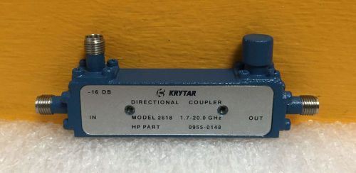 Krytar 2618 1.7 to 20 GHz, 20W, 3.5mm Coaxial Directional Coupler (HP 0955-0148)