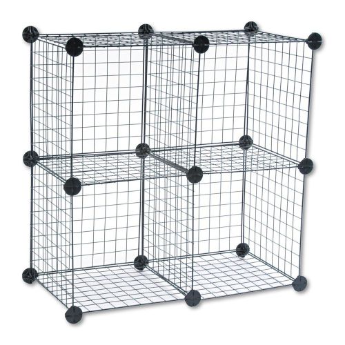 Wire cube shelving system, 14w x 14d x 14h - black storage organizer 450805ab for sale
