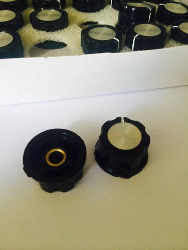 New 20pcs Black Plastic Control Round Srew Type Knob MF-A01