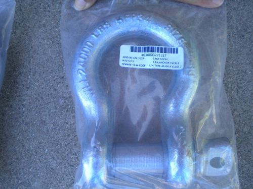 Screw pin anchor tackle shackle 12 tons 1 1/4&#034; inch (5fp34) new in package for sale