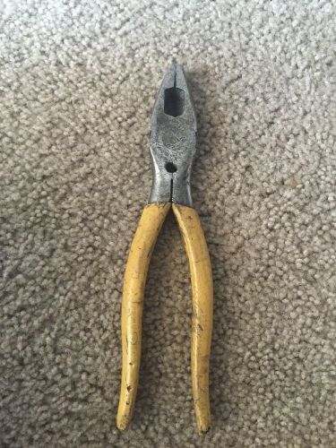 Vintage IDEAL #420 Linesman Side Cutting Pliers 8.75&#034; USA Sycamore, Ill. NICE