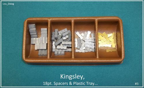Kingsley Machine  Hot Foil Stamping , ( 18pt. Spacers &amp; Plastic Tray  )