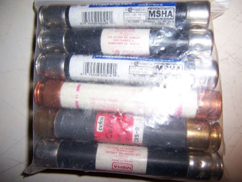 Lot of 11 industrial-grade time delay fuses (2&#034; and 5&#034;) 1amp, 200,000 amps 600v for sale