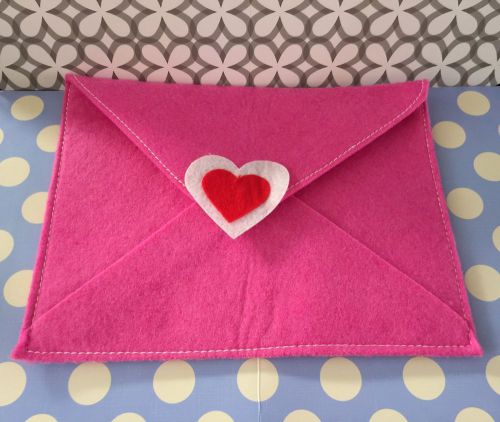 Pink Target Valentines Day Felt Envelope Erin Condren Life Planner Holder